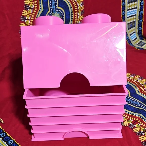 LEGO Large Vibrant Pink Stackable Organizer Storage Cube - Picture 9 of 12